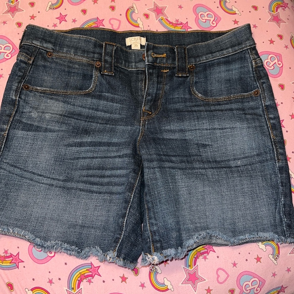 J.Crew medium wash denim shorts